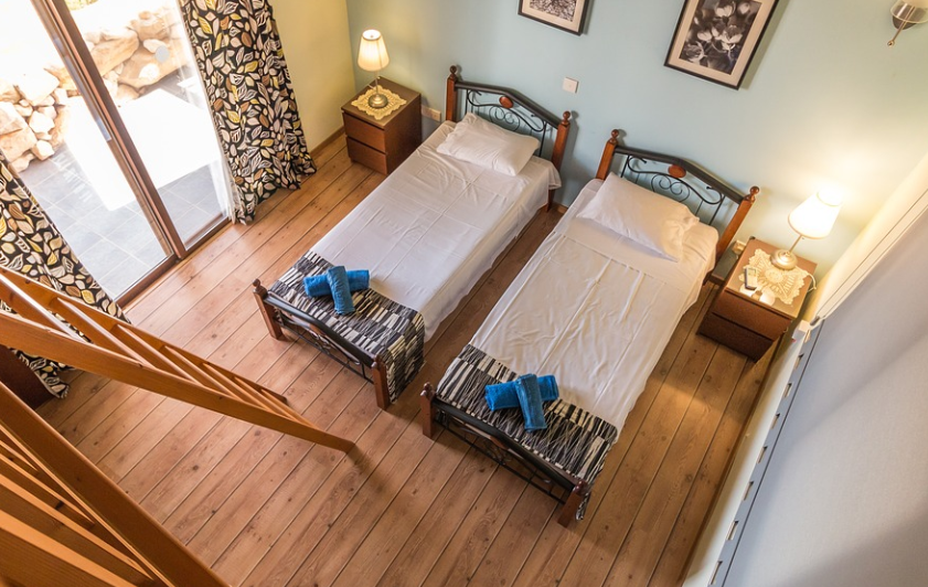 Hotel room, 2 beds